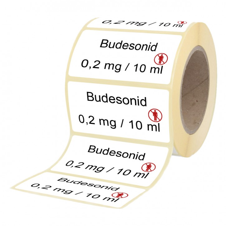 Budesonid 0,2 mg / 10 ml - Etiketten für Brechampullen