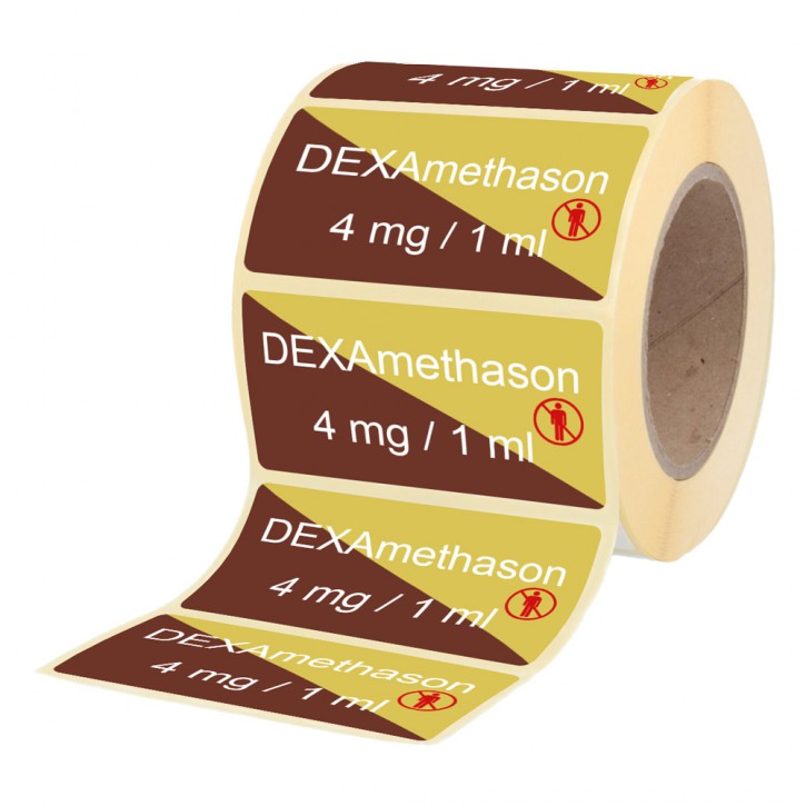 Dexamethason 4 mg  / 1 ml - Etiketten für Brechampullen