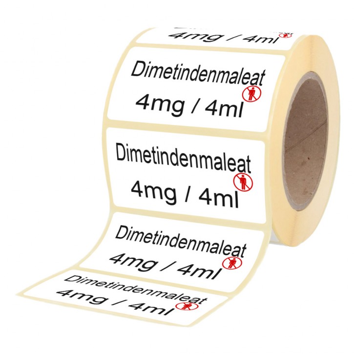 Dimetindenmaleat  4 mg / 4 ml - Etiketten für Brechampullen
