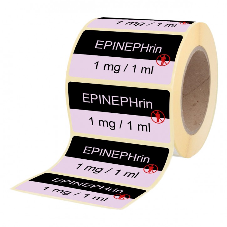 Epinephrin 1 mg  / 1 ml - Etiketten für Brechampullen