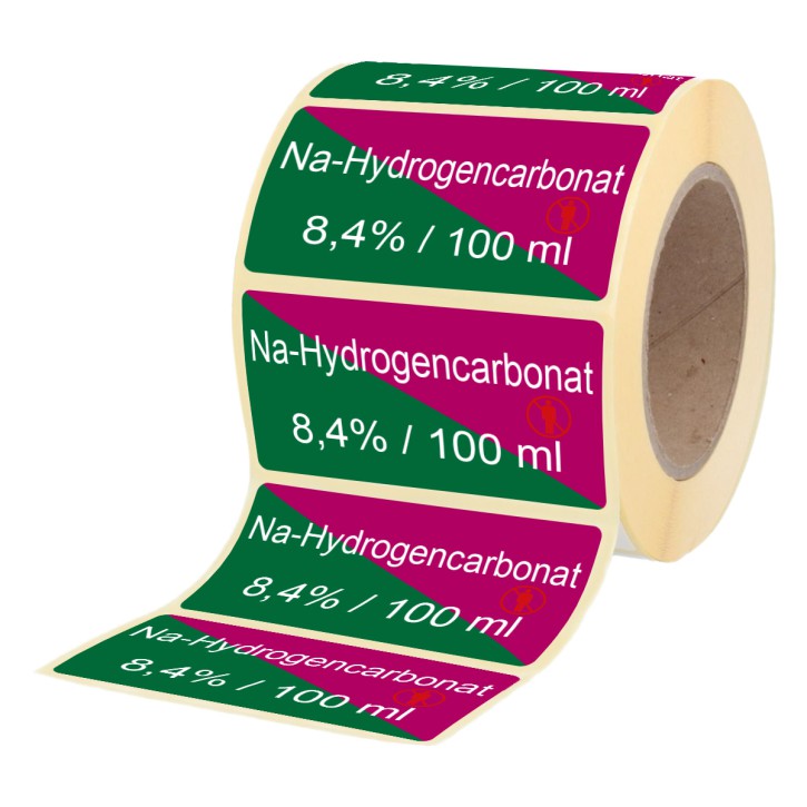 Natriumhydrogencarbonat 8,4 % / 100 ml - Labels vor Vials