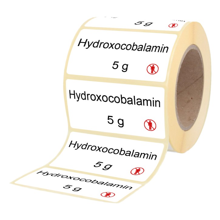 Hydroxocobalamin 5 g  - Etiketten für Stechampullen