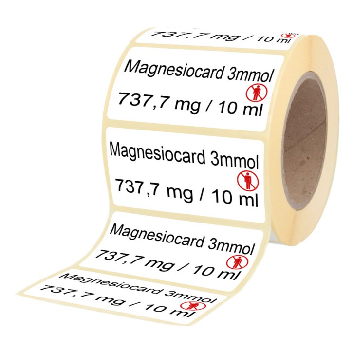 Magnesiocard 3 mmol 737,7 mg / 10 ml - Etiketten für Brechampullen