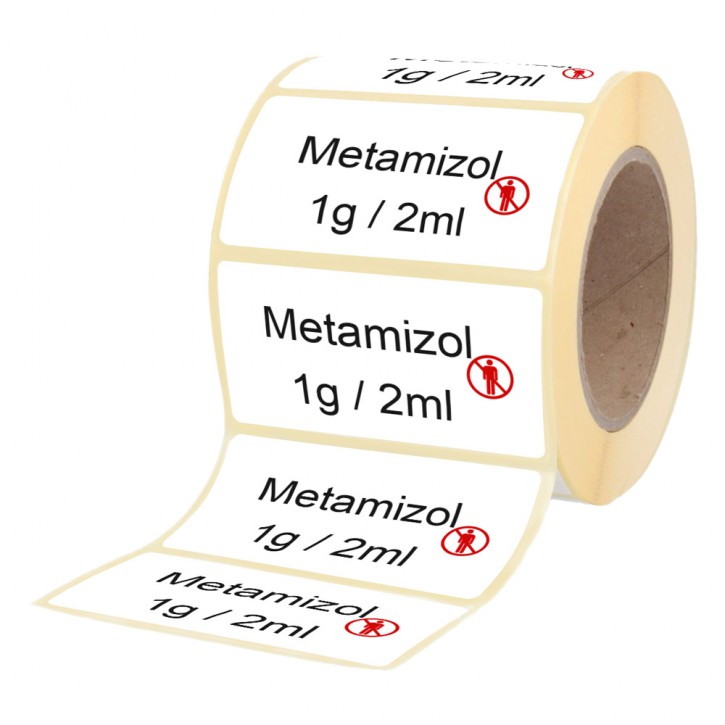 Metamizol  1 g / 2  ml - Etiketten für Brechampullen