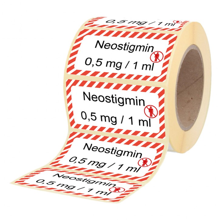 Neostigmin 1 mg  / 1 ml - Etiketten für Brechampullen