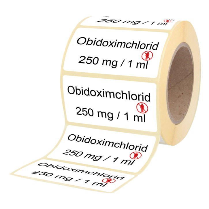 Obidoximchlorid 250 mg  / 1 ml - Etiketten für Brechampullen
