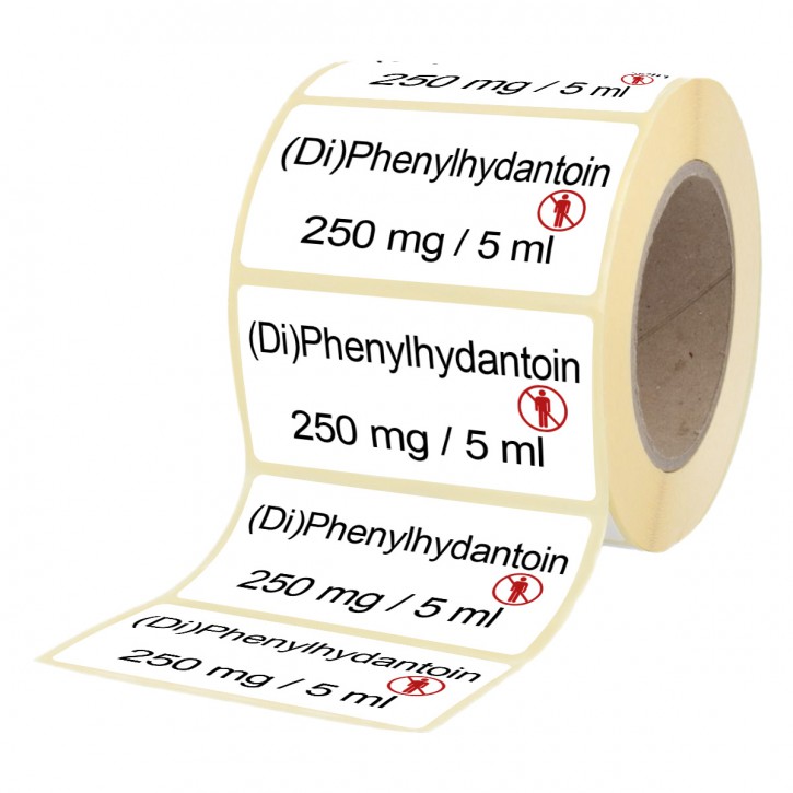 (Di)Phenylhydantoin 250 mg / 5 ml - Etiketten für Brechampullen