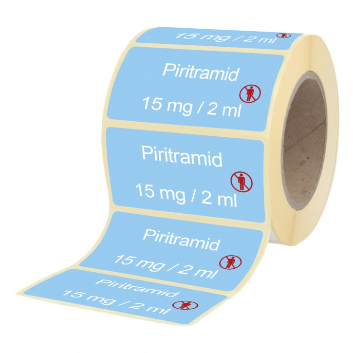 Piritramid  15 mg / 2 ml - Etiketten für Brechampullen